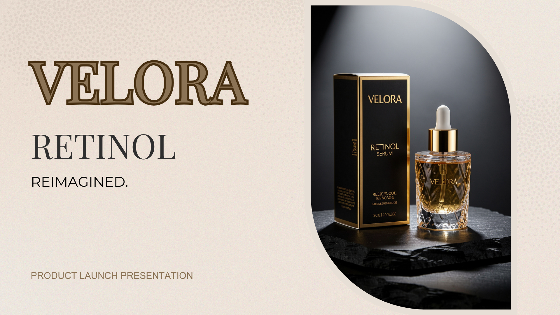 Velora Brand Launch Kit – Cosmetic Presentation Template + 6 Instagram Marketing Posts (Canva Editable)